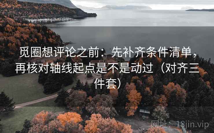 觅圈想评论之前：先补齐条件清单，再核对轴线起点是不是动过（对齐三件套）